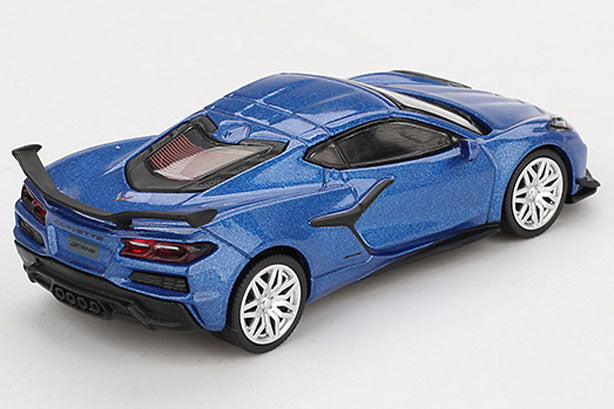 [ Back-order ] TSM MINI-GT MGT00892-L Chevrolet Corvette Z06 2023 Elkhart Lake Blue Metallic LHD model car