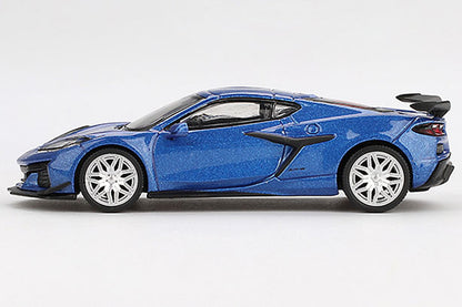 [ Back-order ] TSM MINI-GT MGT00892-L Chevrolet Corvette Z06 2023 Elkhart Lake Blue Metallic LHD model car