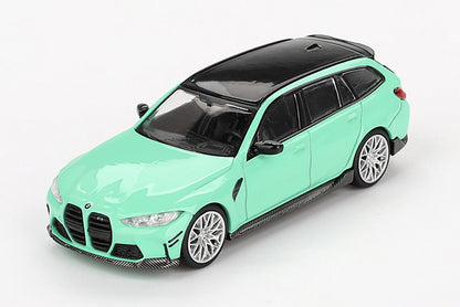 [ Back-order ] TSM MINI-GT MGT00897-BL 1:64 BMW M3 M Performance Touring Mint Green LHD *Blister pack model car