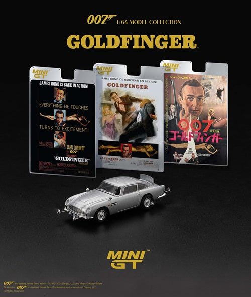 [ Back-order ] TSM MINI-GT MGT00900-007F 1:64 Aston Martin DB5 "Goldfinger" French Edition Package model car