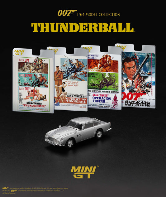 [ Back-order ] TSM MINI-GT MGT00901-007F 1:64 Aston Martin DB5 "Thunderball" French Edition Package model car