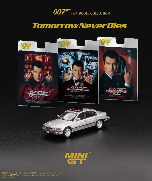 [ Back-order ] TSM MINI-GT MGT00902-007J BMW 750IL "Tomorrow Never Dies" 1998 Japan Limited Edition Package model car