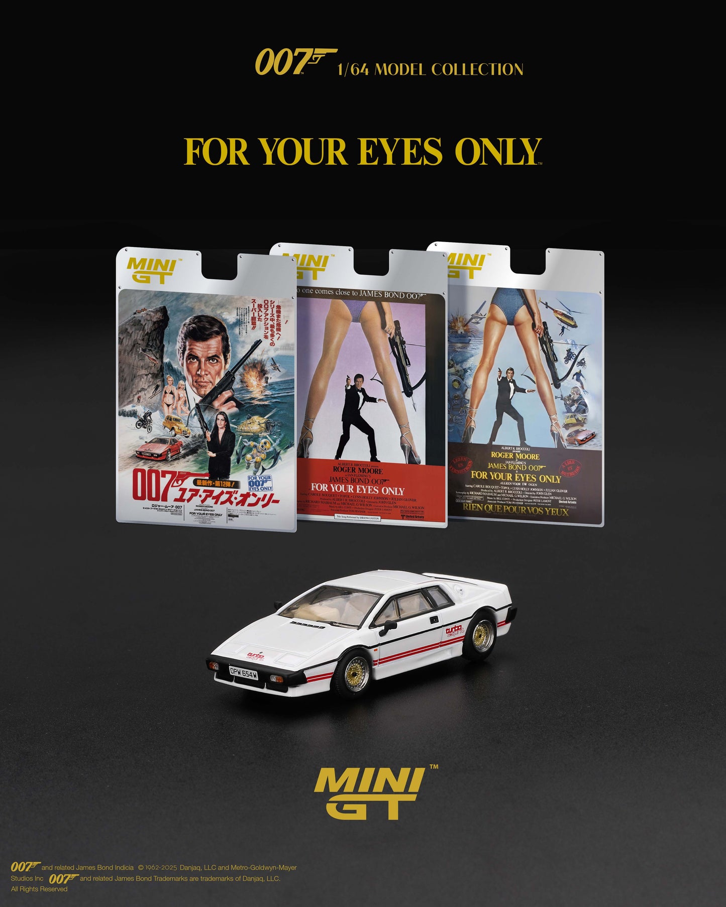 [ Back-order ] TSM MINI-GT MGT00907-007F Lotus Esprit Turbo White "Your Eyes Only" French Edition Package model car