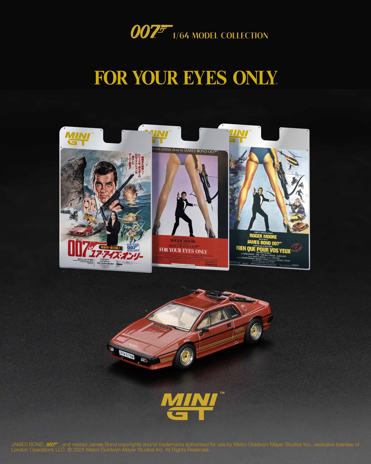 [ Back-order ] TSM MINI-GT MGT00912-007F Lotus Esprit Turbo Copper Fire Metallic "Your Eyes Only" French Edition Package model car