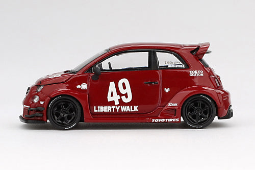 [ Back-order ] TSM MINI-GT MGT00963-R 1:64 Abarth 595 LB-WORKS x Abas Works Red RHD model car