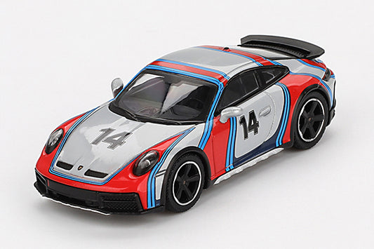 [ Back-order ] TSM MINI-GT MGT00964-R 1:64 Porsche 911 Dakar "Rally 1974" Ice Gray Metallic RHD model car