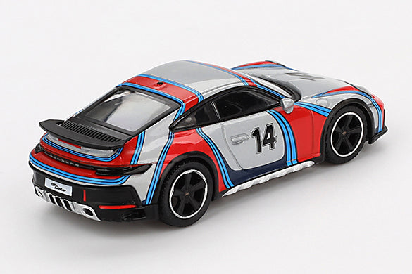 [ Back-order ] TSM MINI-GT MGT00964-L 1:64 Porsche 911 Dakar "Rally 1974" Ice Gray Metallic LHD model car