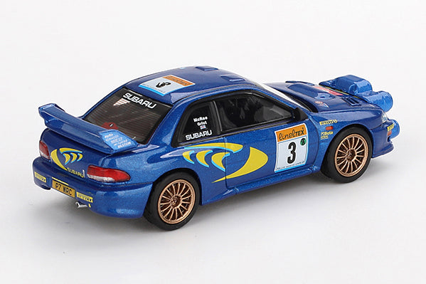 [ Back-order ] TSM MINI-GT MGT00975-L 1:64 Subaru Impreza WRC98 Monte Carlo Rally 1998 3rd Place Car #3 LHD model car