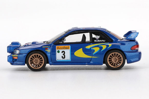 [ Back-order ] TSM MINI-GT MGT00975-L 1:64 Subaru Impreza WRC98 Monte Carlo Rally 1998 3rd Place Car #3 LHD model car