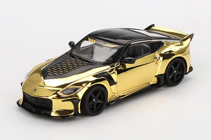 [ Back-order ] TSM MINI-GT MGT00985-L 1:64 Nissan Z Veilside FFZ400 Gold Chrome LHD model car