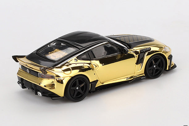 [ Back-order ] TSM MINI-GT MGT00985-L 1:64 Nissan Z Veilside FFZ400 Gold Chrome LHD model car