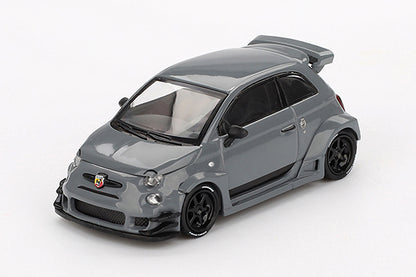 [ Back-order ] TSM MINI-GT MGT00995-BL 1:64 Abarth 595 LB-WORKS x Abas Works Gray LHD *Blister pack model car
