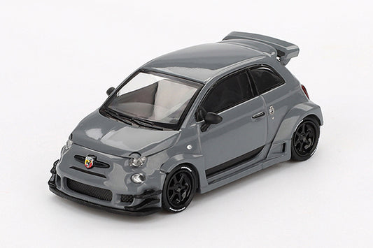 [ Back-order ] TSM MINI-GT MGT00995-BL 1:64 Abarth 595 LB-WORKS x Abas Works Gray LHD *Blister pack model car