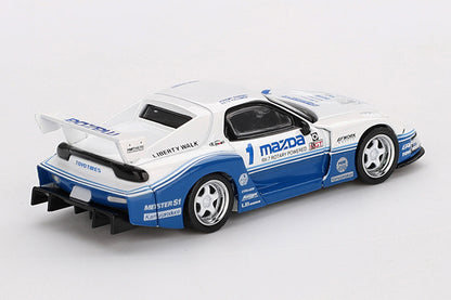 [ Back-order ] TSM MINI-GT MGT01011-BL 1:64 Mazda Rx-7 LB-Super Silhouette IMSA RHD *Blister pack model car