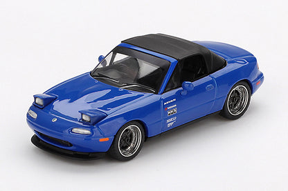 [ Back-order ] TSM MINI-GT MGT01069-L 1:64 Mazda Miata Mx-5 NA Tuned Version Dark Blue LHD model car