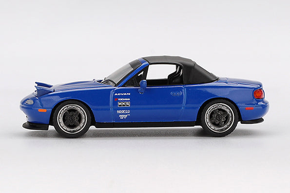 [ Back-order ] TSM MINI-GT MGT01069-L 1:64 Mazda Miata Mx-5 NA Tuned Version Dark Blue LHD model car