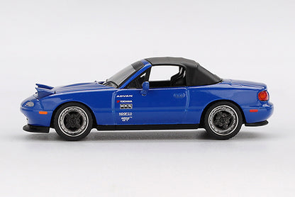 [ Back-order ] TSM MINI-GT MGT01069-L 1:64 Mazda Miata Mx-5 NA Tuned Version Dark Blue LHD model car