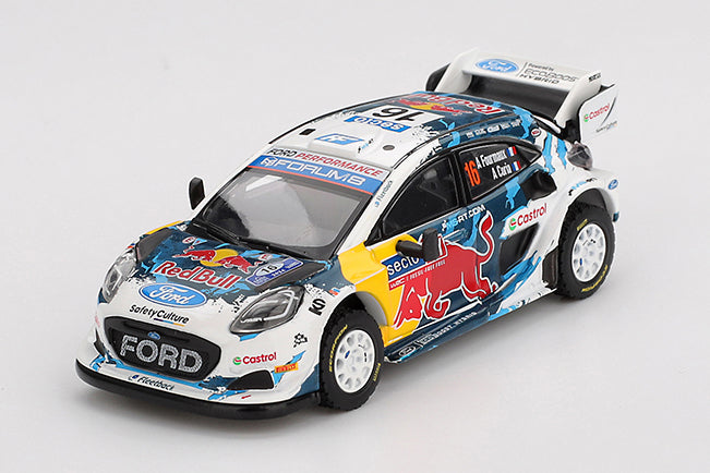 [ Back-order ] TSM MINI-GT MGT01074-L Ford Puma Rally1 Rally Finland 2024 3rd Place Car #16 M-Sport Ford WRT LHD model car