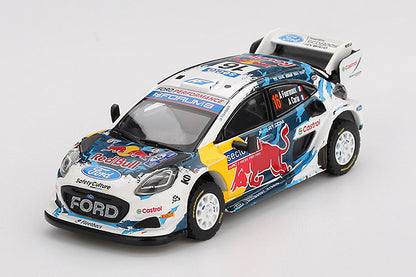 [ Back-order ] TSM MINI-GT MGT01074-L Ford Puma Rally1 Rally Finland 2024 3rd Place Car #16 M-Sport Ford WRT LHD model car