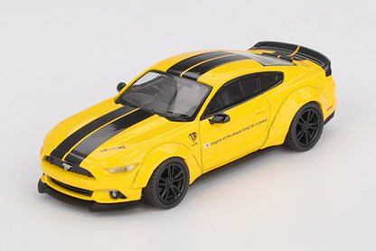 [ Back-order ] TSM MINI-GT MGT01077-BL LB WORKS Ford Mustang Triple Yellow LHD model car