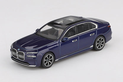 [ Back-order ] TSM MINI-GT MGT01111-R BMW i7 xDrive60 Tanzanite Blue Metallic RHD model car