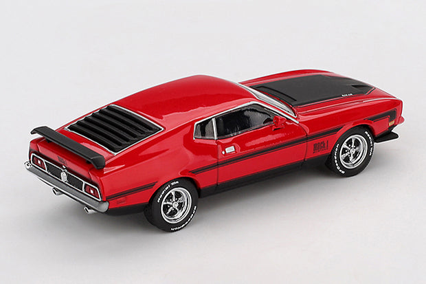 [ Back-order ] TSM MINI-GT MGT01122-L Ford Mustang Mach 1 1971 Race Red LHD model car