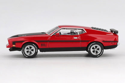 [ Back-order ] TSM MINI-GT MGT01122-L Ford Mustang Mach 1 1971 Race Red LHD model car