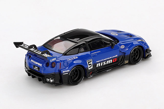 [ Back-order ] TSM MINI-GT MGT01124-R LB-Silhouette WORKS GT Nissan 35GT-RR Version 2 Blue RHD model car