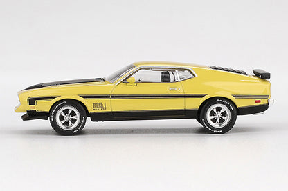 [ Back-order ] TSM MINI-GT MGT01139-L Ford Mustang Mach 1 1971 Grabber Yellow LHD model car