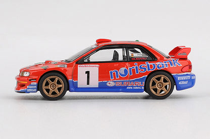 [ Back-order ] TSM MINI-GT MGT01140-L Subaru Impreza WRC97 DRM 1999 Winner #1 LHD model car