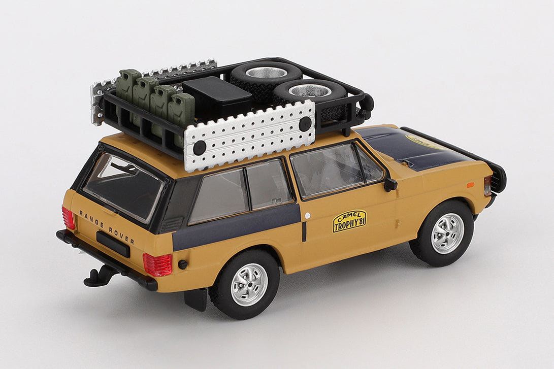 [ Back-order ] TSM MINI-GT MGT01144-BL Range Rover 1981 Camel Trophy Sumatra Winner C. Swoboda & K. Mentel LHD model car