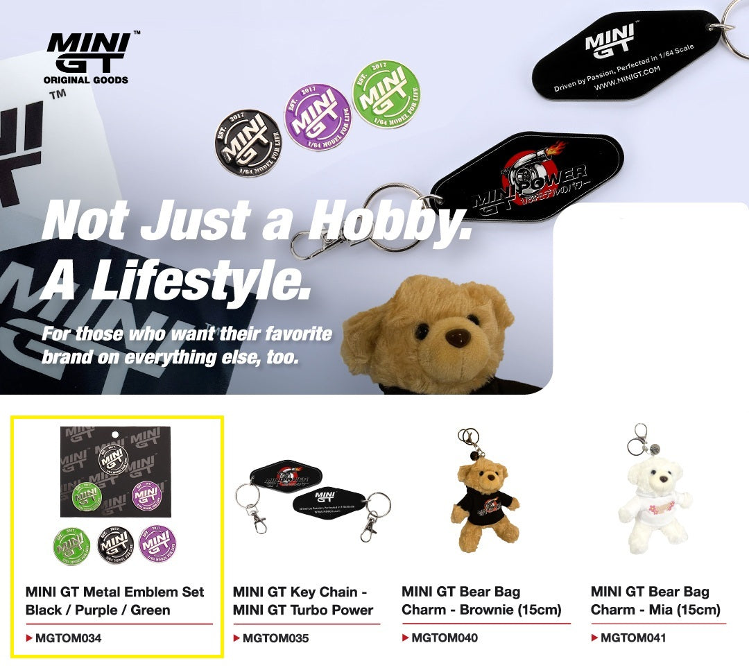 [ Back-order ] TSM MINI-GT MGTOM034 Metal Emblem Set Black Purple Green