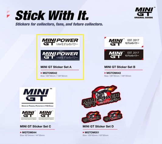 [ Back-order ] TSM MINI-GT MGTOM042 Sticker Set A
