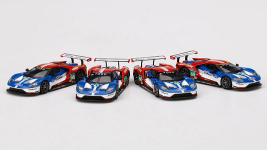 [ Back-order ] TSM MINI-GT MGTS0001 1:64 Ford GT LMGTE PRO 24 Hours of Le Mans 2016 Ford Chip Ganassi Team 4-Car Set model car
