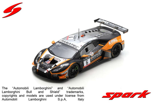 SB505 Spark 1:43 Lamborghini Huracan GT3 EVO #6 Orange 1 KPAX Racing 24H Spa 2022 J. Pepper - A. Caldarelli - M. Mapelli