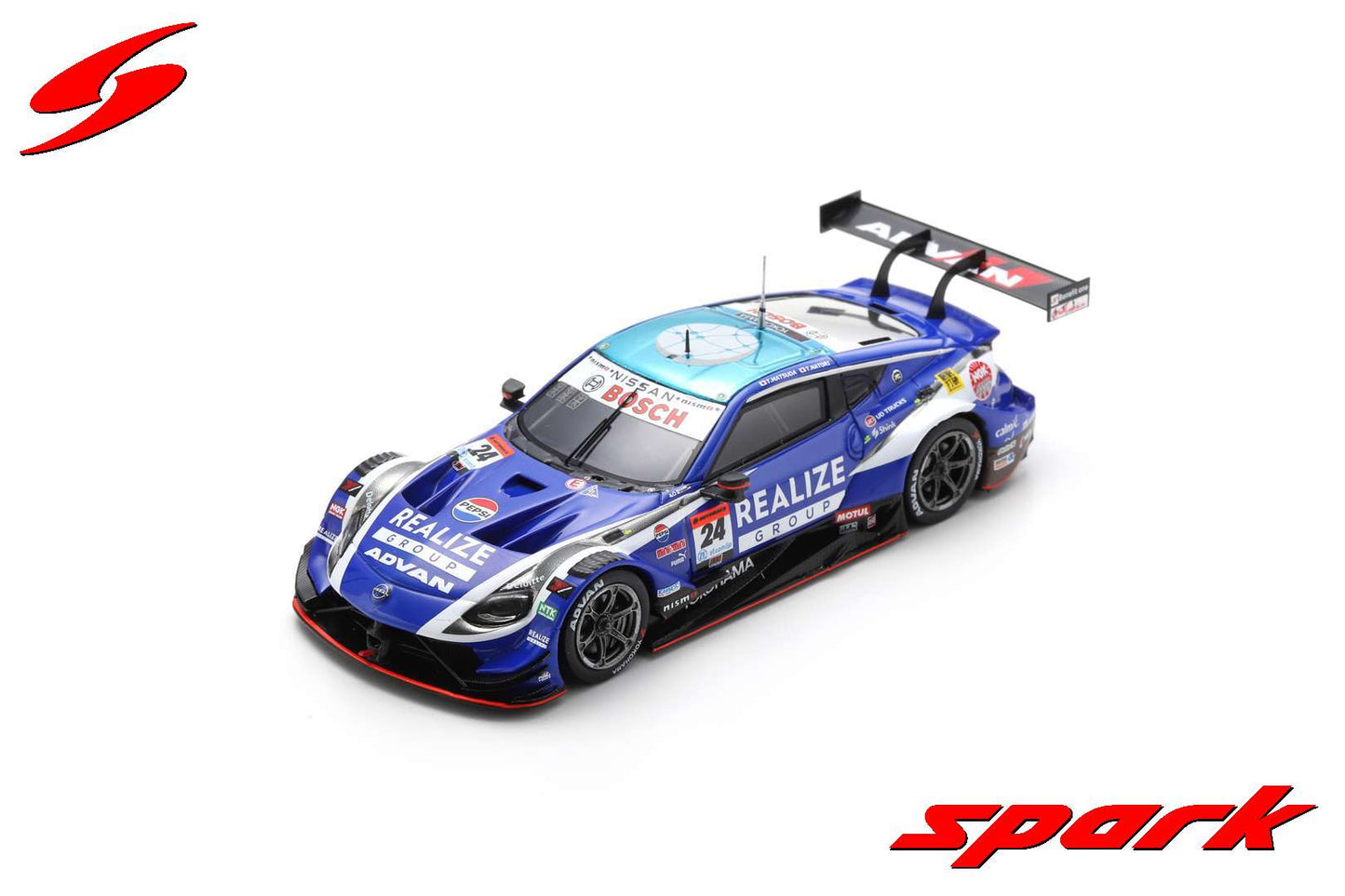 SGT158 Spark 1:43 REALIZE CORPORATION ADVAN Z KONDO RACING GT500 SUPER GT 2024 #24 T. Matsuda - T. Natori