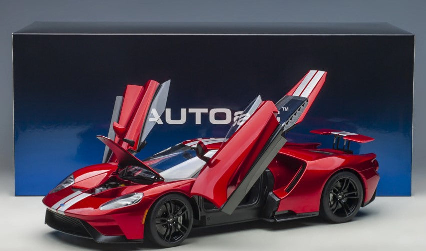 [ Back-order ] AUTOart 12106 1:12 Ford GT 2017 Metallic Red / Silver Stripe