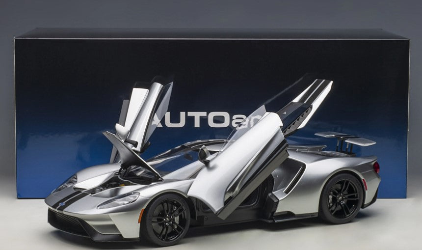 [ Back-order ] AUTOart 12108 1:12 Ford GT 2017 Metallic Silver / Black Stripe