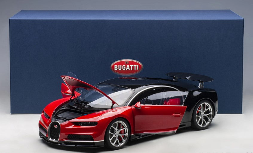 [ Back-order ] AUTOart 12113 1:12 Bugatti Chiron 2017 Red / Black