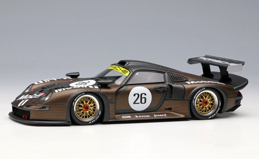 [ Back-order ] Make Up EIDOLON EM471B 1:43 Porsche 911 GT1 Le Mans 24 Hours Test 1996 No,26 Carbon