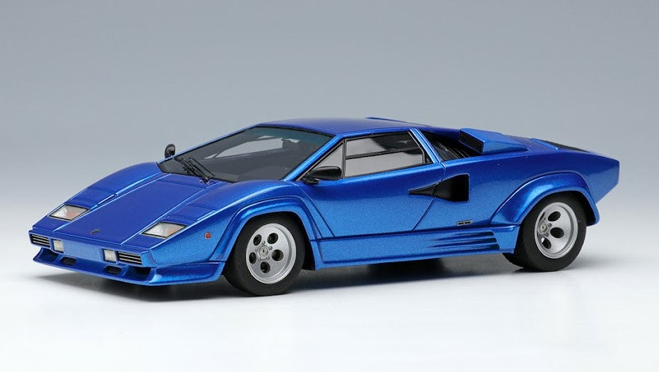 [ Back-order ] Make Up EIDOLON EM652C 1:43 Lamborghini Countach LP5000 QV 1988 Metallic Blue