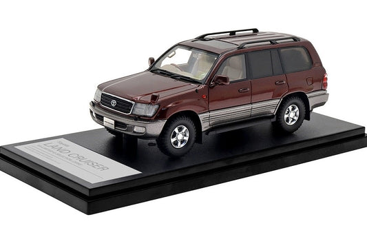 [ Back-order ] Hi-Story HS435RE 1:43 Toyota LAND CRUISER VX-LIMITED G-SELECTION (2000) Red Mica/Medium Gray Metallic Resin