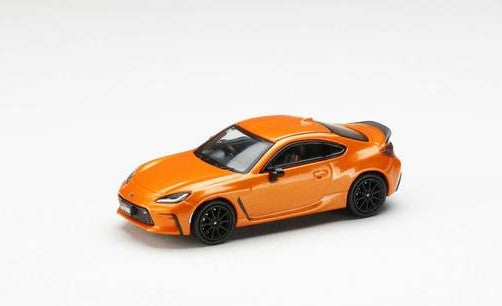 [ Back-order ] Hobby Japan HJ643048P 1:64 Toyota GR86 RZ 10th Anniversary Limited with Genuine Optional Rear Spoiler Flame Orange  Die-cast