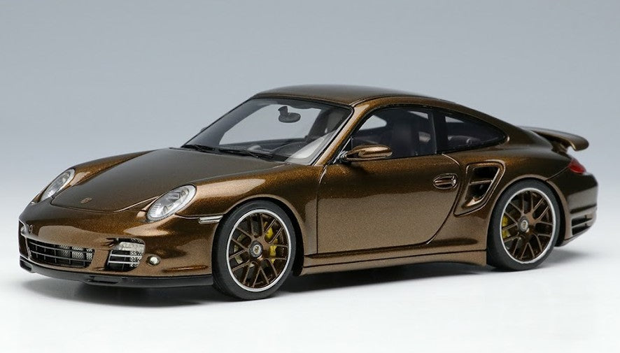 [ Back-order ] Make Up EIDOLON EM604G 1:43 Porsche 911 (997.2) Turbo S 2011 Macadamia Metallic