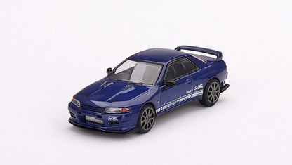 MGT00589-R TSM MINI-GT 1:64 Nissan Skyline GT-R VR32 Top Secret Metallic Blue RHD