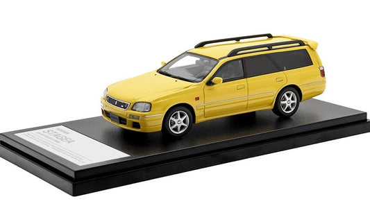 [ Back-order ] Hi-Story HS381YE 1:43 NISSAN STAGEA 25t RS FOUR S (1998) Lightning Yellow Resin