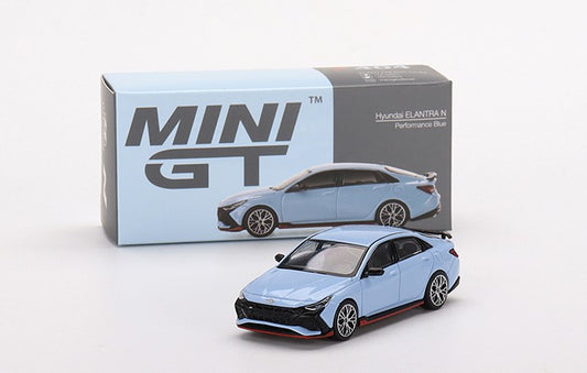 MGT00404-L TSM MINI-GT 1:64 Hyundai Elantra N Performance Blue LHD