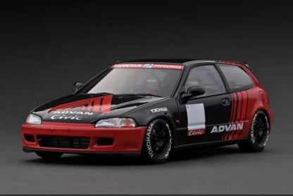 [ Back-order ] ignition model IG3046 1:18 Honda CIVIC (EG6) Black/Red