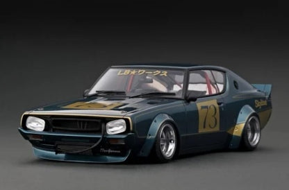 [ Back-order ] ignition model IG3216 1:18 LB-WORKS Kenmeri 2Dr Blue Green Metallic