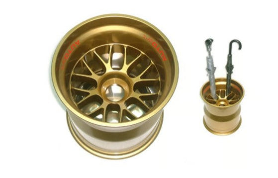 [ Back-order ] AUTOart 49923 Racing wheel Umbrella Holder Gold